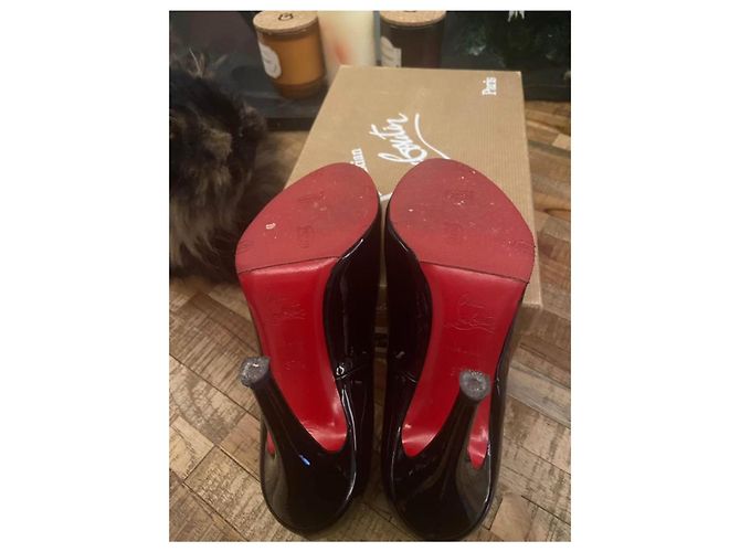 Christian Louboutin Ron Ron Décolleté Vernice Nero - vista 5