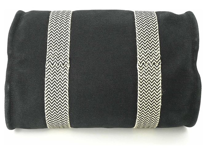 Hermès HERMES Cannes PM Canvas Handbag Tote Bag Black - view 5