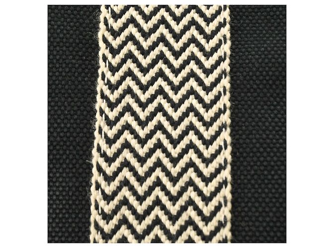 Hermès HERMES Cannes PM Canvas Handbag Tote Bag Black - view 9