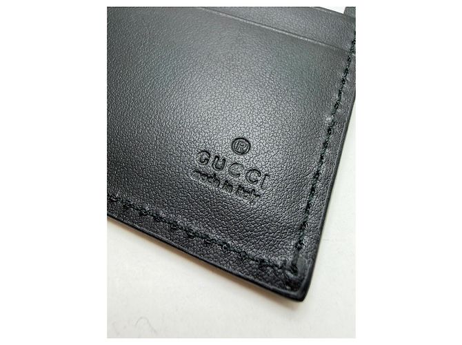 Portafoglio Gucci GG Monogram in pelle nera Nero - vista 2