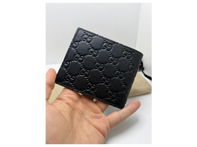 Portafoglio Gucci GG Monogram in pelle nera Nero - vista 4
