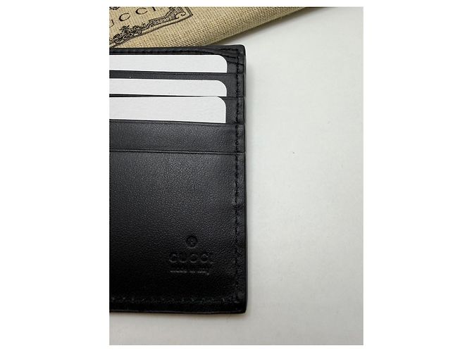 Portafoglio Gucci GG Monogram in pelle nera Nero - vista 7