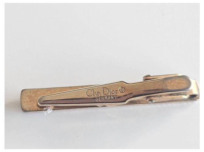 Fermi cravatta Christian Dior logo CD D'oro - vista 4