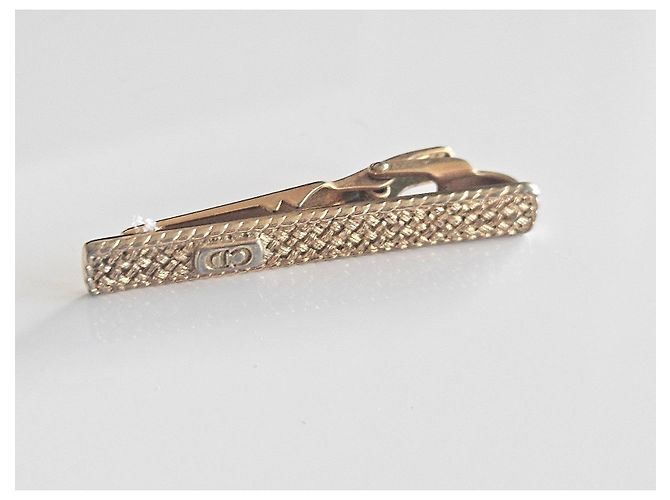 Fermi cravatta Christian Dior logo CD D'oro - vista 5