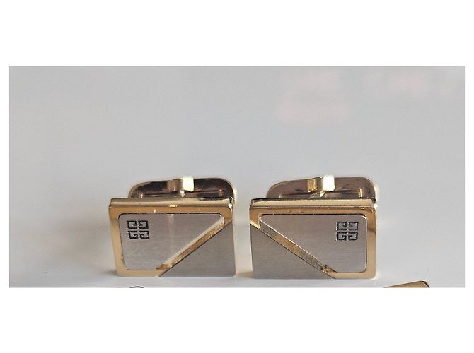 Givenchy G Cube Manschettenknöpfe Silber Gold hardware - Ansicht 2