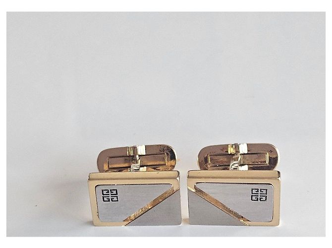 Givenchy G Cube Manschettenknöpfe Silber Gold hardware - Ansicht 3