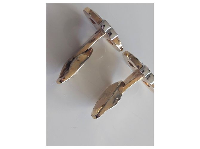 Givenchy G Cube Manschettenknöpfe Silber Gold hardware - Ansicht 4