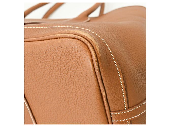 Hermès Borsa Tote Hermes Garden 36 PM Marrone D'oro - vista 10