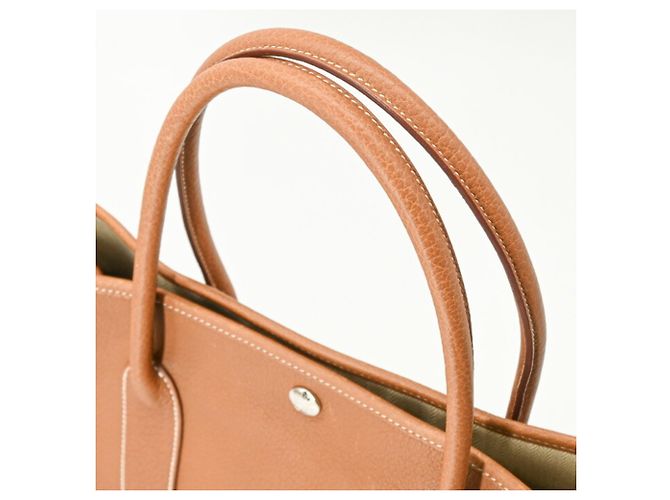 Hermès Borsa Tote Hermes Garden 36 PM Marrone D'oro - vista 11