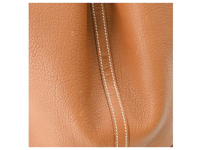 Hermès Borsa Tote Hermes Garden 36 PM Marrone D'oro - vista 14
