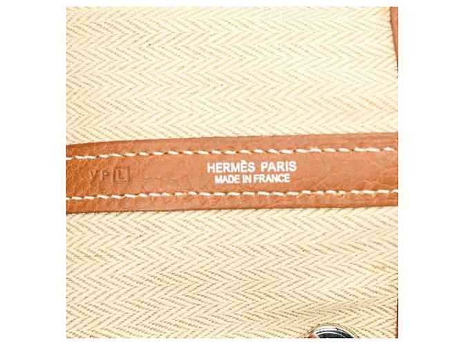 Hermès Borsa Tote Hermes Garden 36 PM Marrone D'oro - vista 15