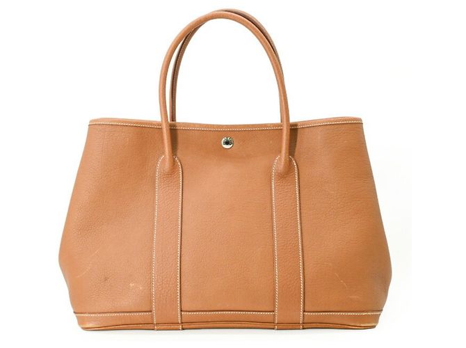 Hermès Borsa Tote Hermes Garden 36 PM Marrone D'oro - vista 2