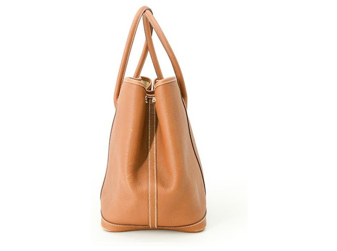 Hermès Borsa Tote Hermes Garden 36 PM Marrone D'oro - vista 4