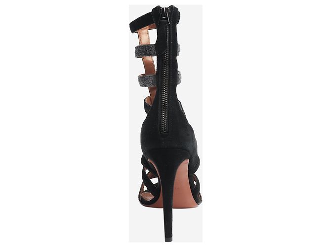 Alaïa Schwarze Gladiator-Sandaletten mit Absatz - Größe EU 37.5 (UK 4.5) - Ansicht 3