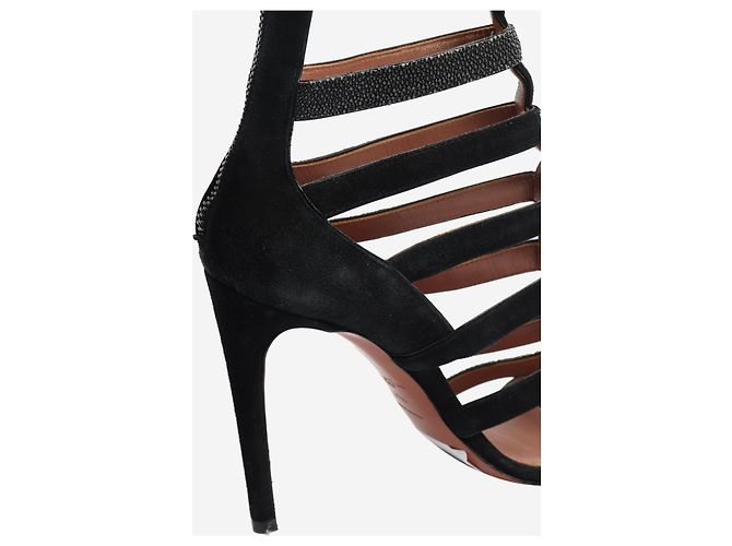 Alaïa Schwarze Gladiator-Sandaletten mit Absatz - Größe EU 37.5 (UK 4.5) - Ansicht 7