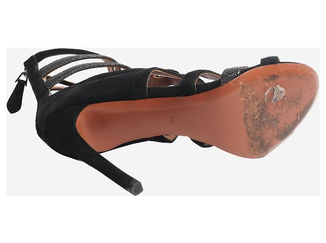 Alaïa Schwarze Gladiator-Sandaletten mit Absatz - Größe EU 37.5 (UK 4.5) - Ansicht 8