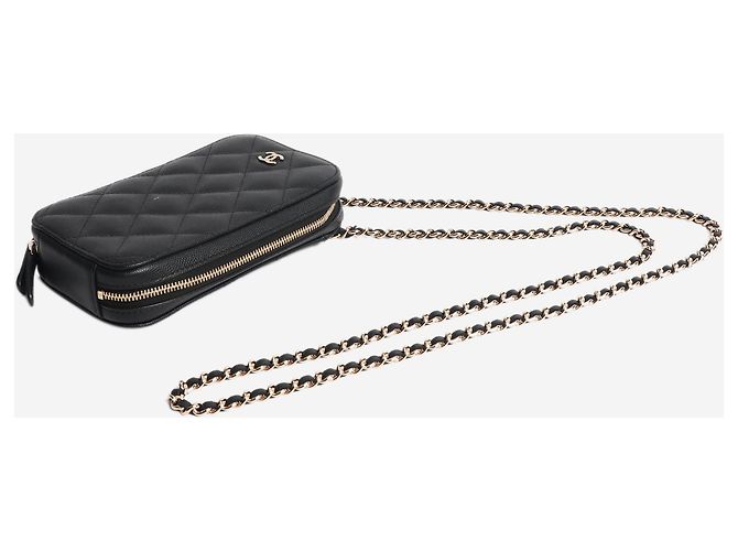 Chanel Schwarzer gesteppter Handyhalter 2019 - Ansicht 4