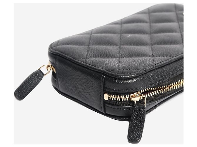 Chanel Schwarzer gesteppter Handyhalter 2019 - Ansicht 8