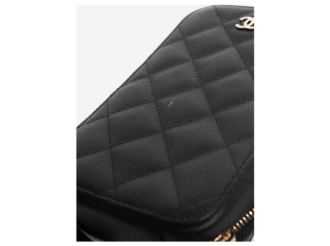 Chanel Schwarzer gesteppter Handyhalter 2019 - Ansicht 9