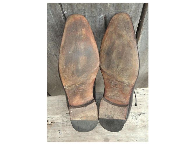 Yves Saint Laurent Rive Gauche Derbies in pelle Marrone - vista 6