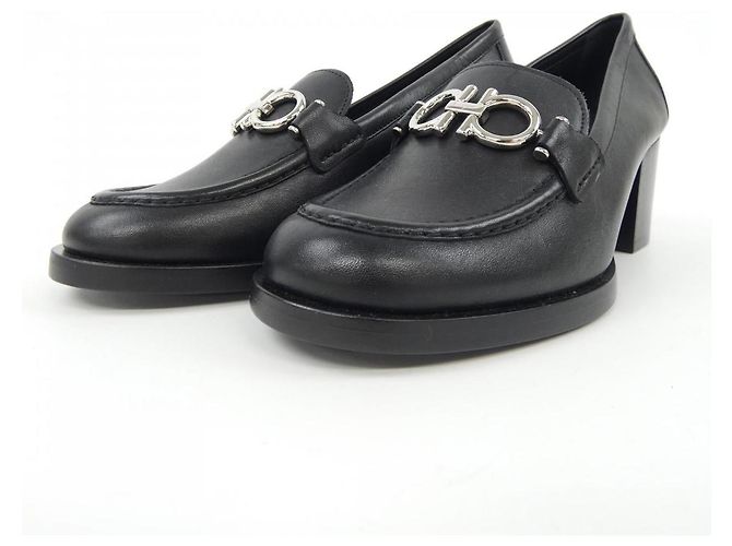 Décolleté in pelle Salvatore Ferragamo Nero - vista 3