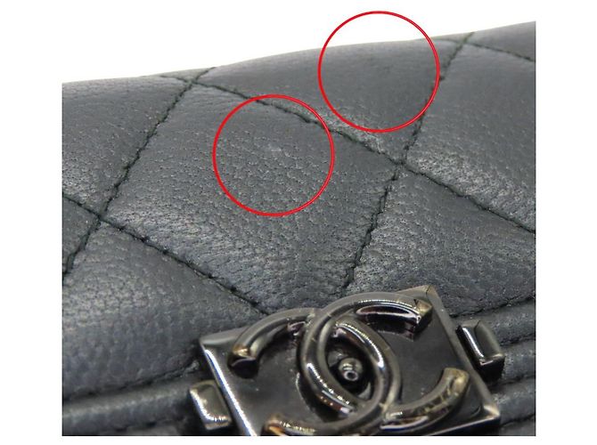 Cartera larga Chanel Boy Chanel Caviar Negro - vista 12