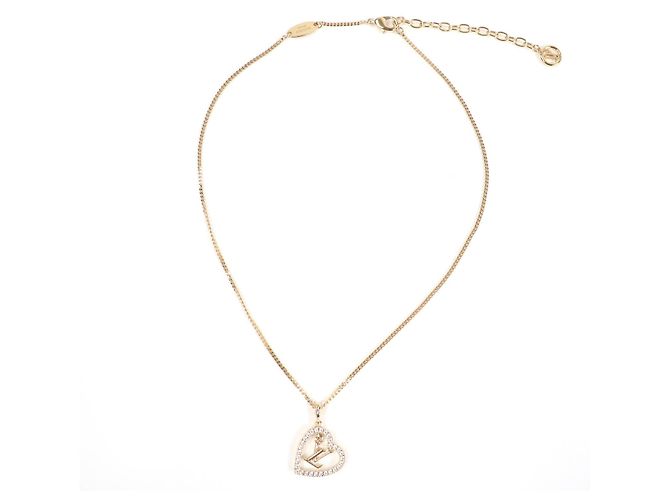 Collana My LV Heart con strass Louis Vuitton D'oro - vista 3