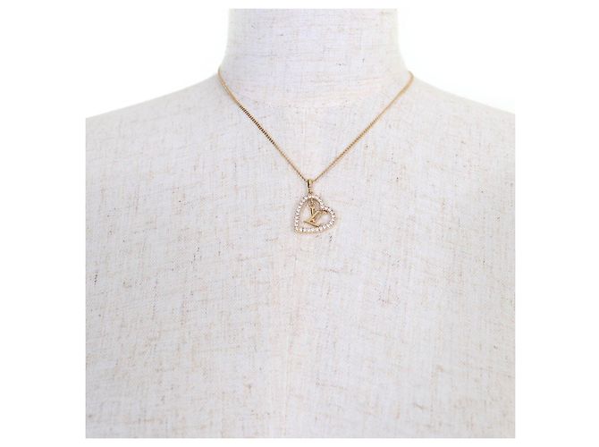 Collana My LV Heart con strass Louis Vuitton D'oro - vista 4
