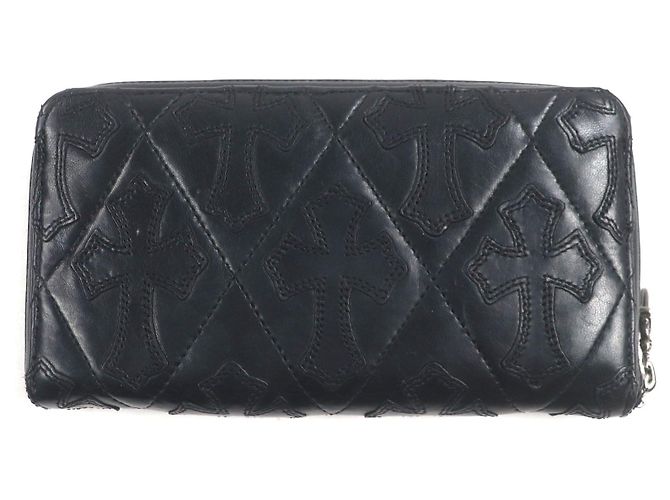 Chrome Hearts REG F ZIP Lederlanger Geldbeutel Schwarz - Ansicht 2