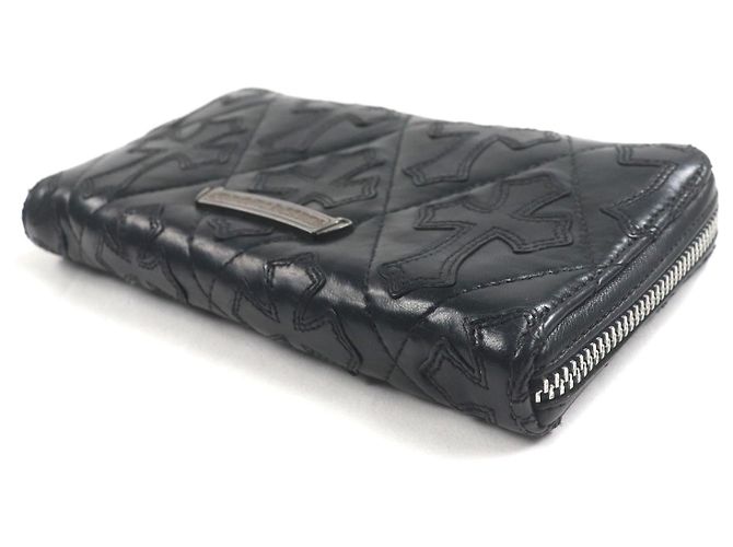 Chrome Hearts REG F ZIP Lederlanger Geldbeutel Schwarz - Ansicht 3
