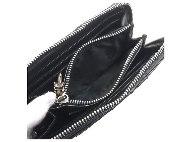 Chrome Hearts REG F ZIP Lederlanger Geldbeutel Schwarz - Ansicht 5