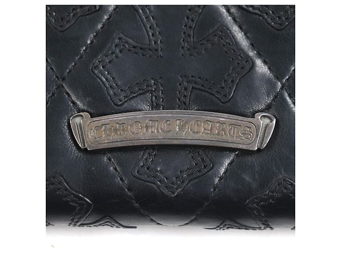 Chrome Hearts REG F ZIP Lederlanger Geldbeutel Schwarz - Ansicht 6