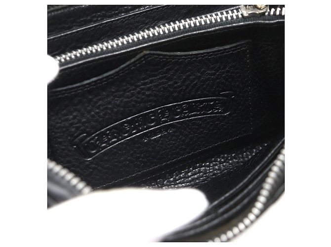 Chrome Hearts REG F ZIP Lederlanger Geldbeutel Schwarz - Ansicht 8