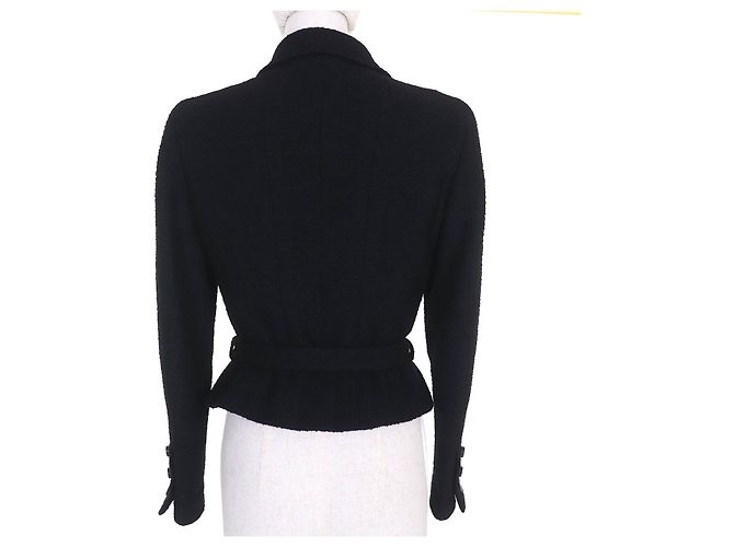 Chaqueta CHANEL COCO Mark de lana Negro - vista 3