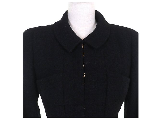 Chaqueta CHANEL COCO Mark de lana Negro - vista 4