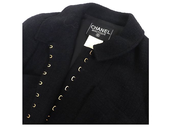 Chaqueta CHANEL COCO Mark de lana Negro - vista 5