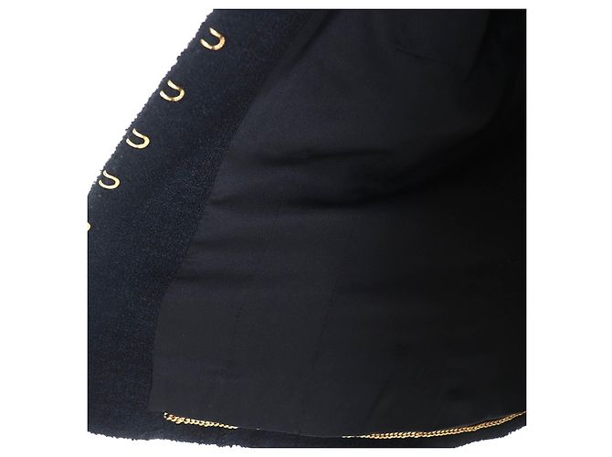 Chaqueta CHANEL COCO Mark de lana Negro - vista 6