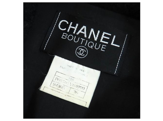 Chaqueta CHANEL COCO Mark de lana Negro - vista 8