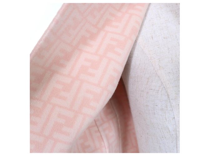 Fendi Mink fur collar Virgin wool Jacket Pink - view 5