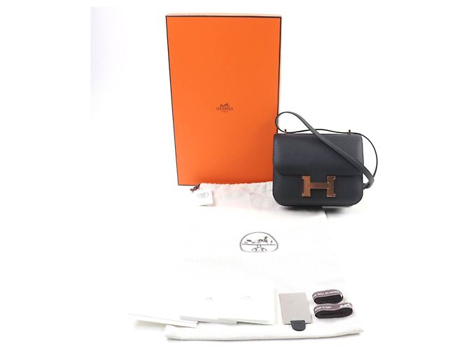 Hermès Hermes Constance 3 Mini Epsom Schultertasche Schwarz - Ansicht 2