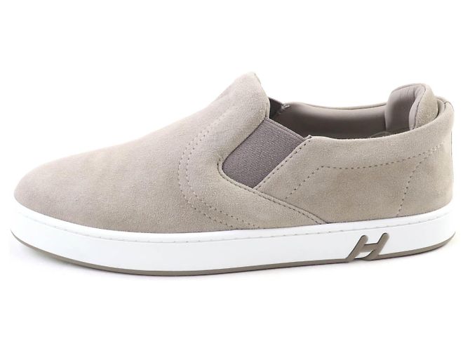 Hermès Mocassini Kiddy in scamosciato Hermes Marrone Grigio - vista 5