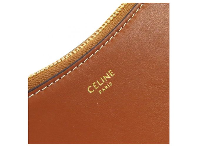 Céline Bolso de hombro de cuero Celine AVA CHAIN Bronce - vista 11