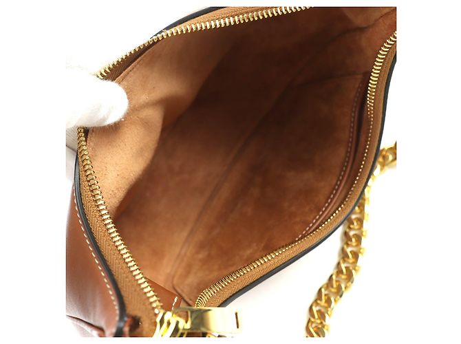 Céline Bolso de hombro de cuero Celine AVA CHAIN Bronce - vista 9