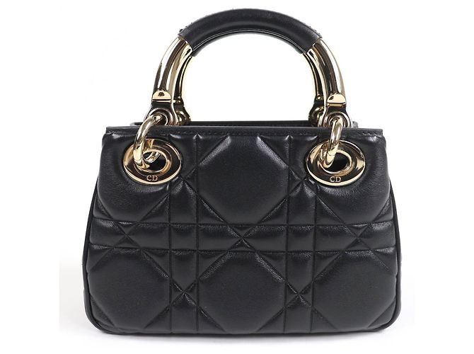Borsa 2way Christian Dior Lady 95.22 in pelle di agnello Nero - vista 3