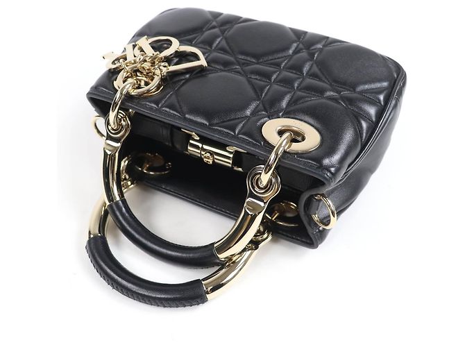 Borsa 2way Christian Dior Lady 95.22 in pelle di agnello Nero - vista 5