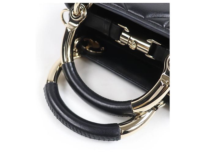 Borsa 2way Christian Dior Lady 95.22 in pelle di agnello Nero - vista 6