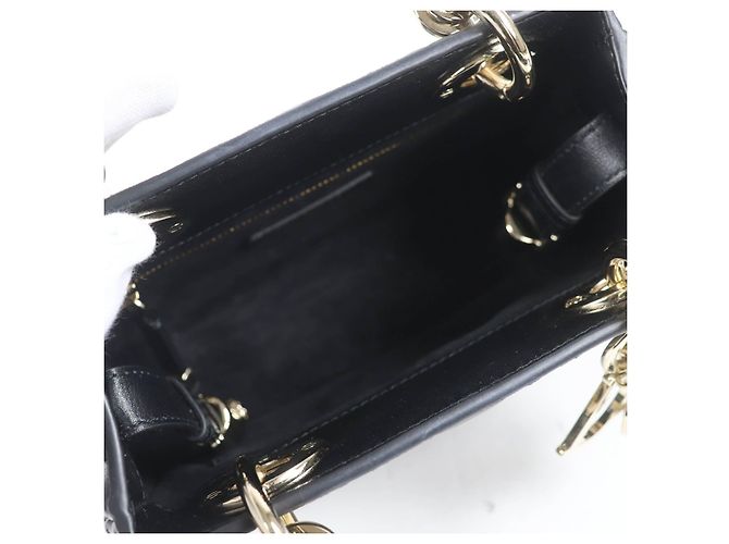 Borsa 2way Christian Dior Lady 95.22 in pelle di agnello Nero - vista 8