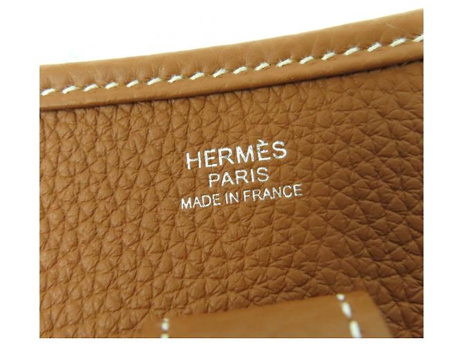 Hermès Borsa a Spalla Hermes Evelyne Taurillon Clemence D'oro - vista 10