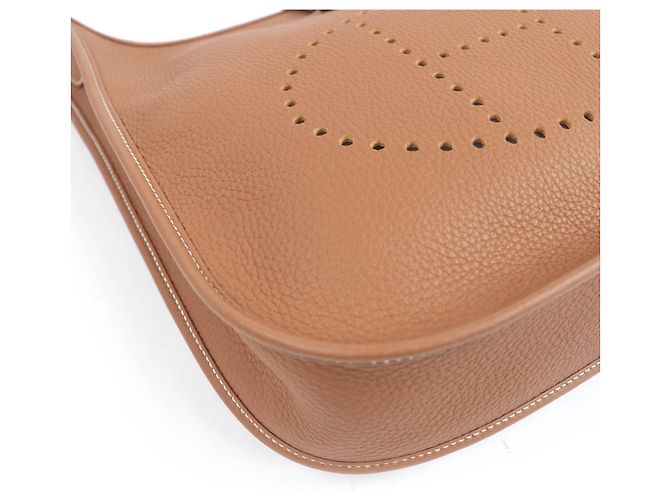 Hermès Borsa a Spalla Hermes Evelyne Taurillon Clemence D'oro - vista 6
