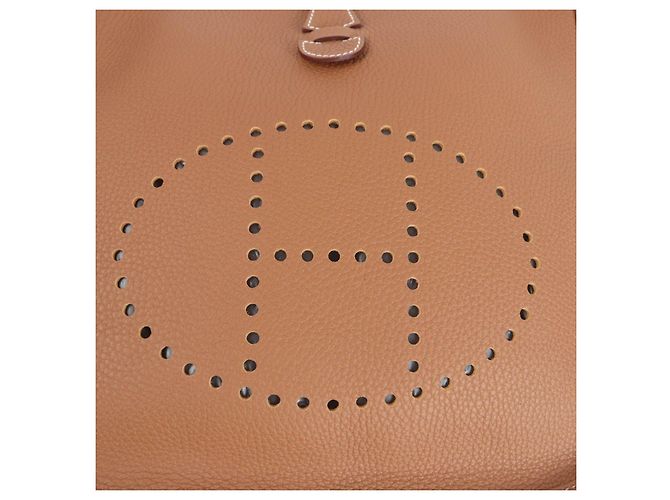 Hermès Borsa a Spalla Hermes Evelyne Taurillon Clemence D'oro - vista 7